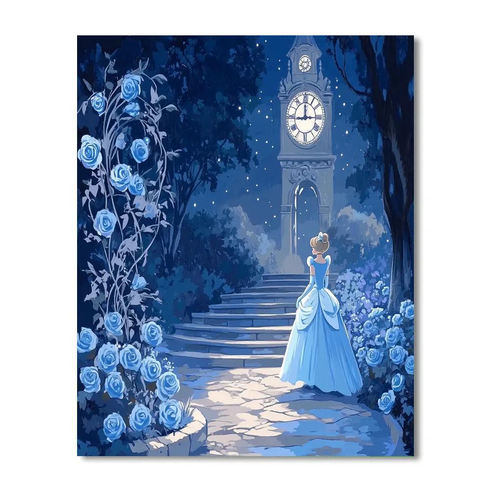 Cinderella Midnight Clockwork Garden Number painting