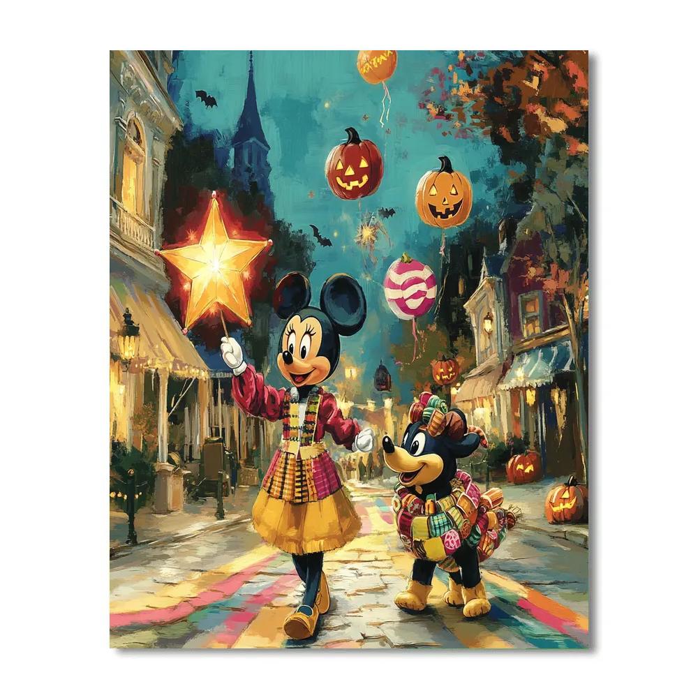 Trick Or Treat Parade Of Enchanted Lantern Kites paint by numbers