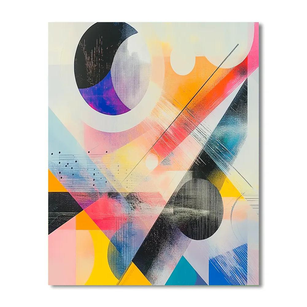 Wassily Kandinsky Inspired Festival Of Circles And Lines paint by color