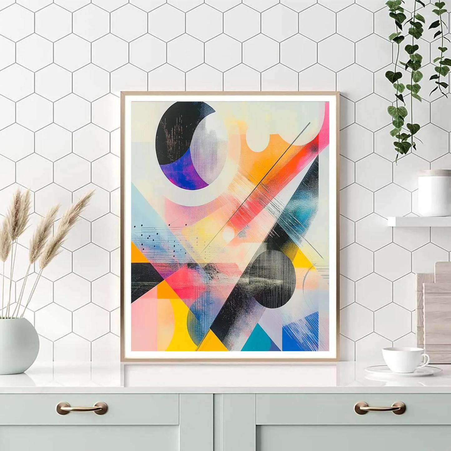 Wassily Kandinsky Inspired Festival Of Circles And Lines paint by color