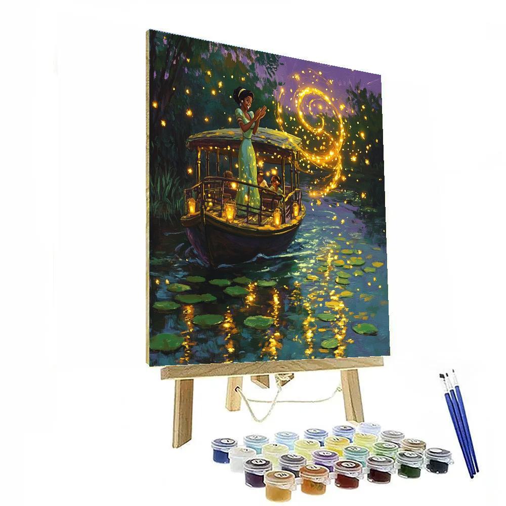 Tiana Riverboat Firefly Jam painting number kit