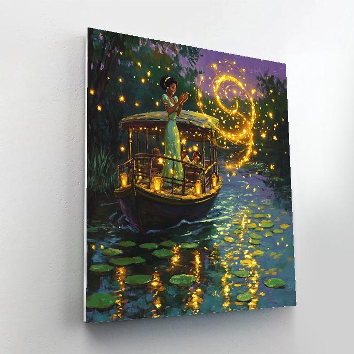 Tiana Riverboat Firefly Jam painting number kit