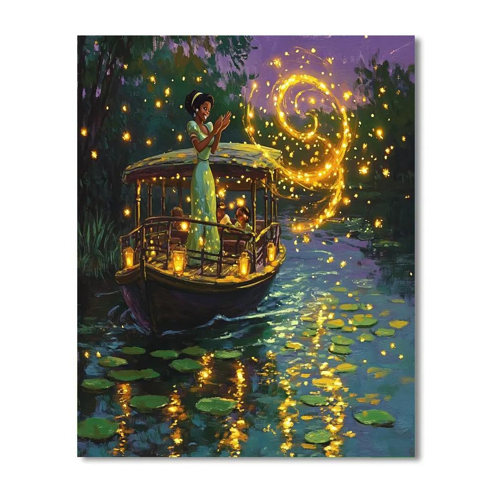 Tiana Riverboat Firefly Jam painting number kit
