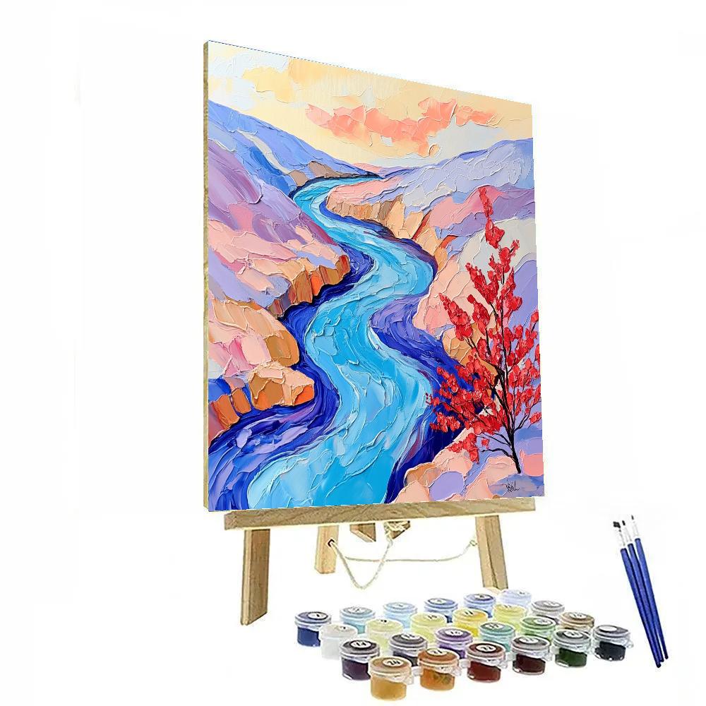 A.Y. Jackson Inspired Thawline Rapids And Color Snow Paint by numbers art