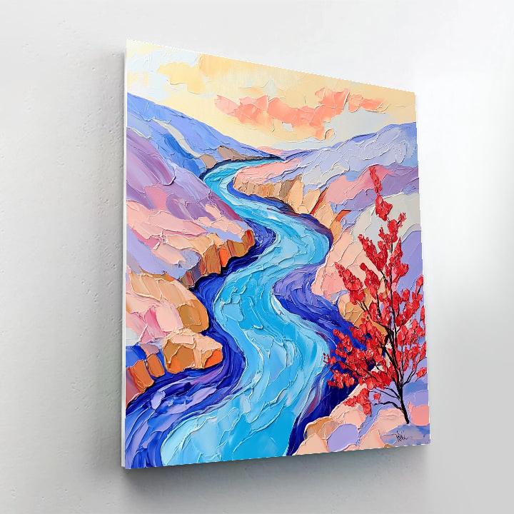 A.Y. Jackson Inspired Thawline Rapids And Color Snow Paint by numbers art