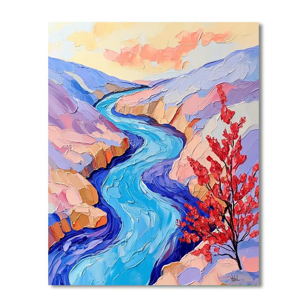 A.Y. Jackson Inspired Thawline Rapids And Color Snow Paint by numbers art