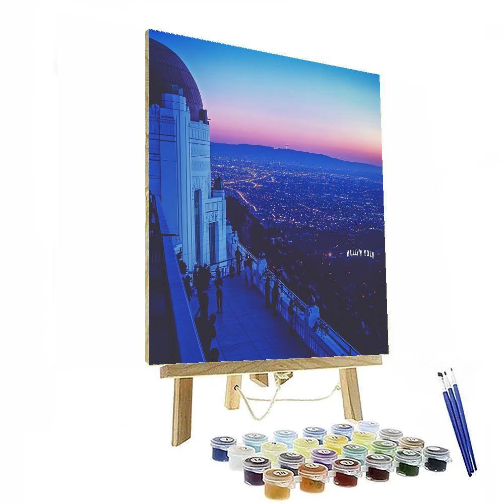 Twilight Panorama From Griffith Observatory Los Angeles United States Paint by numbers kits