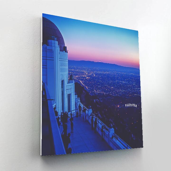 Twilight Panorama From Griffith Observatory Los Angeles United States Paint by numbers kits