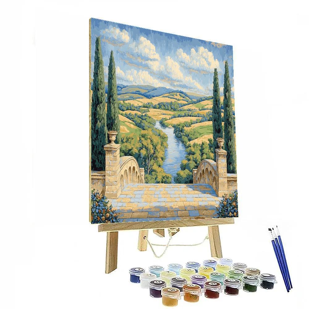 Raphael Inspired Azure River Under Triumphal Arches painting number kit