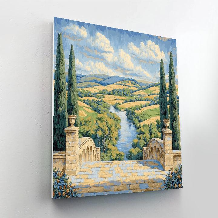 Raphael Inspired Azure River Under Triumphal Arches painting number kit