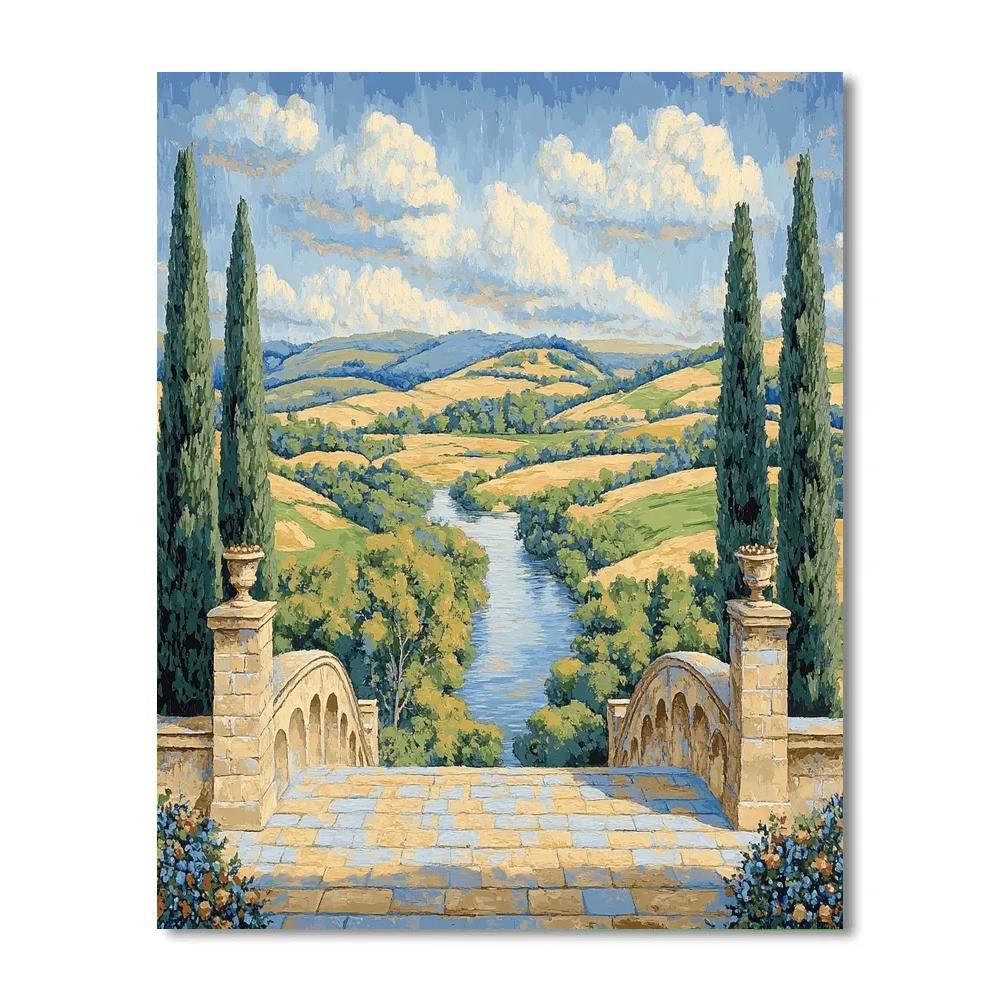 Raphael Inspired Azure River Under Triumphal Arches painting number kit