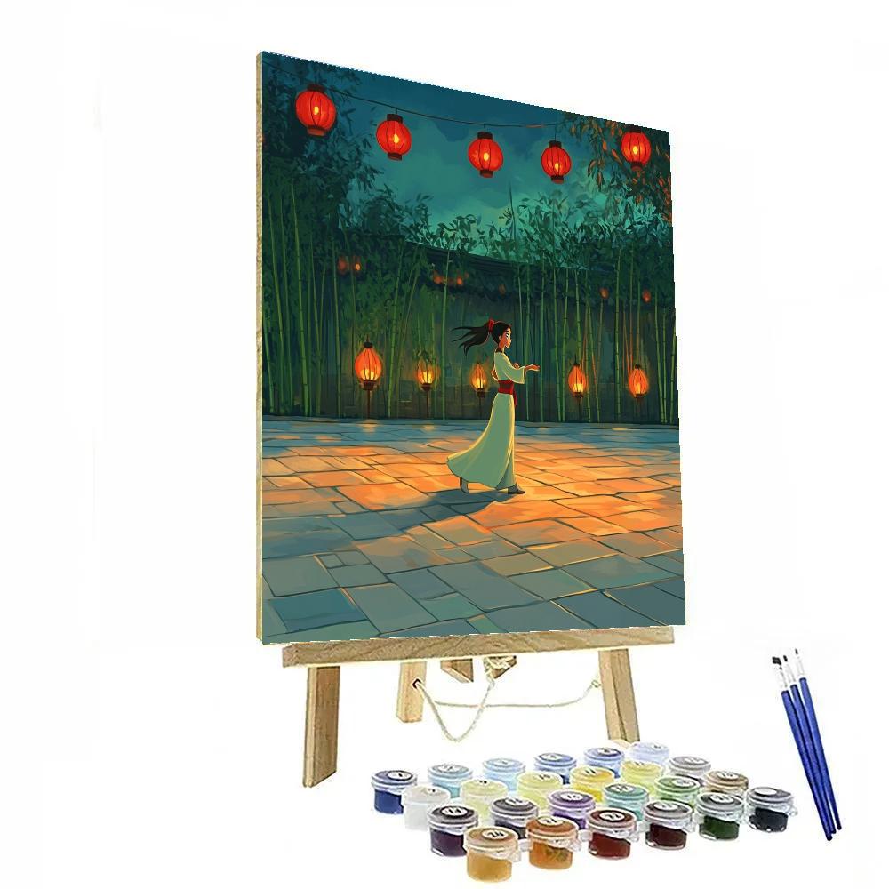 Mulan Lantern Training Courtyard paint by numbers