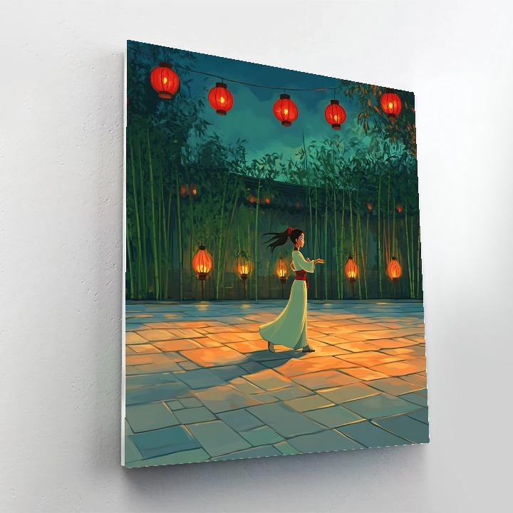 Mulan Lantern Training Courtyard paint by numbers
