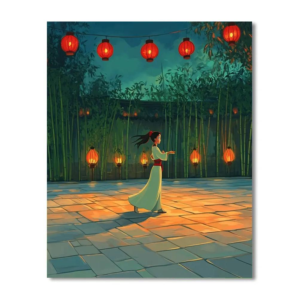Mulan Lantern Training Courtyard paint by numbers