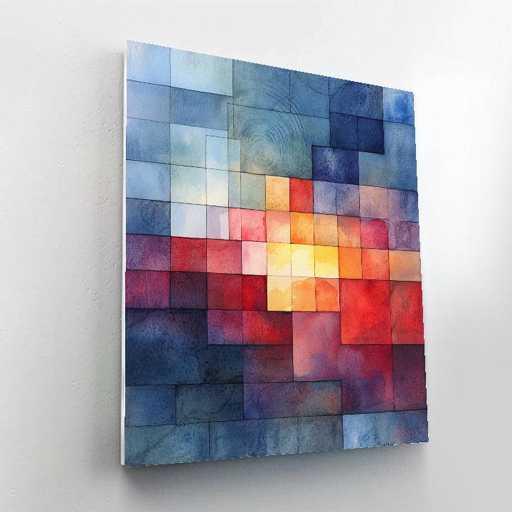 Paul Klee Inspired Harmonic Sky Algebra Number painting