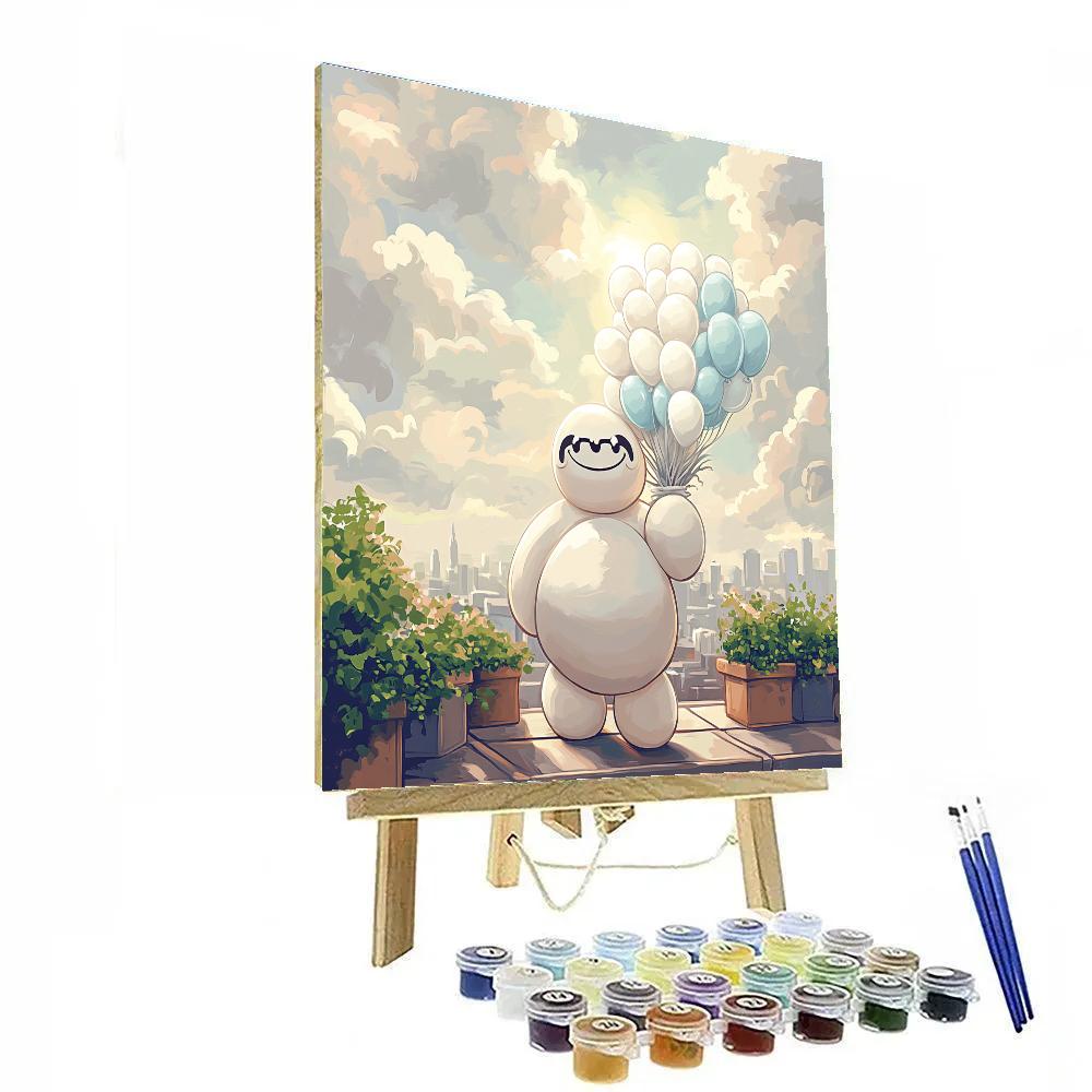Baymax Balloon Cloud Helper Paint by numbers kits