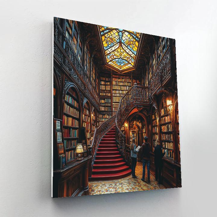 Canyon Of Books At Livraria Lello Porto Portugal paint by numbers
