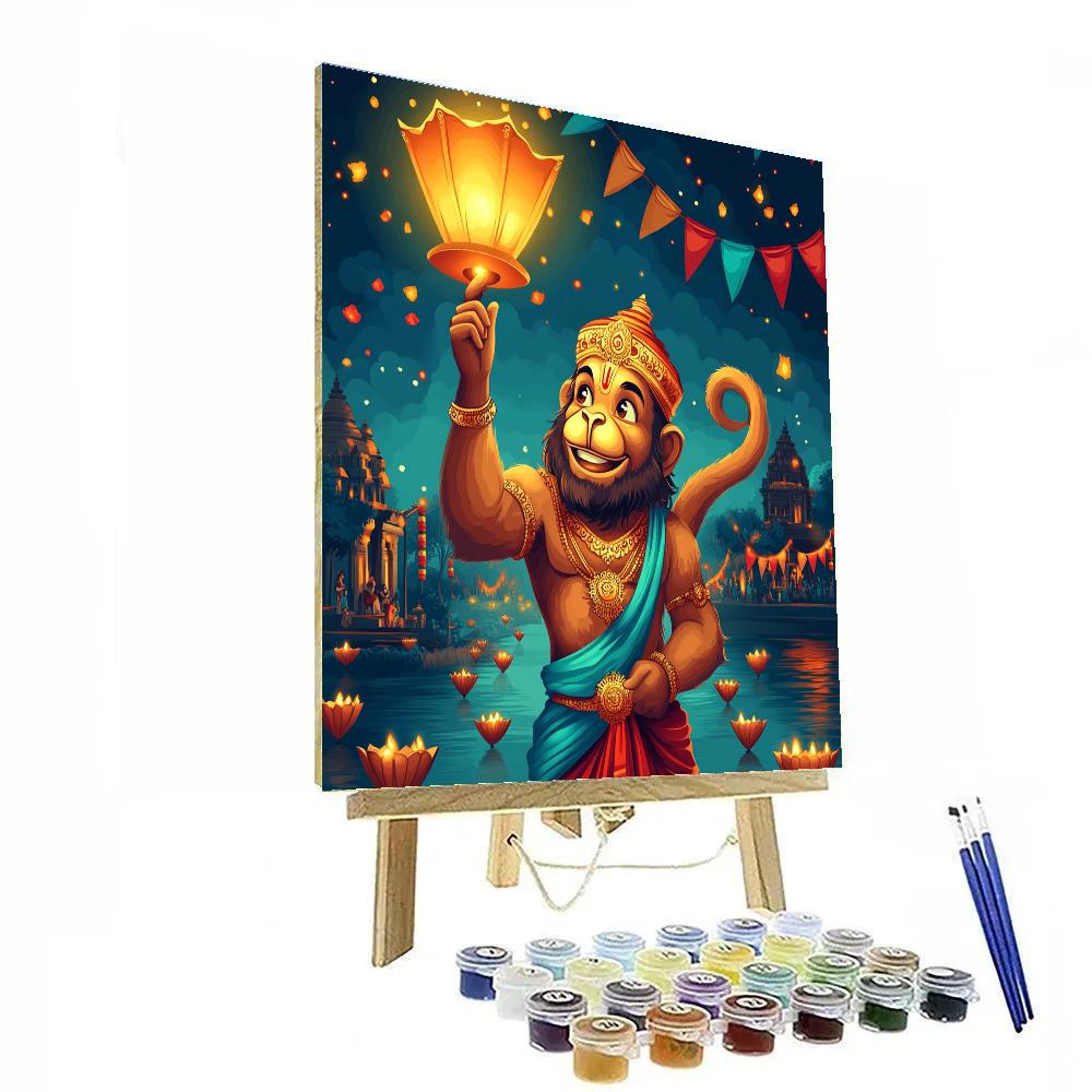 Hanuman Lantern Festival Guardian DIY paint by numbers