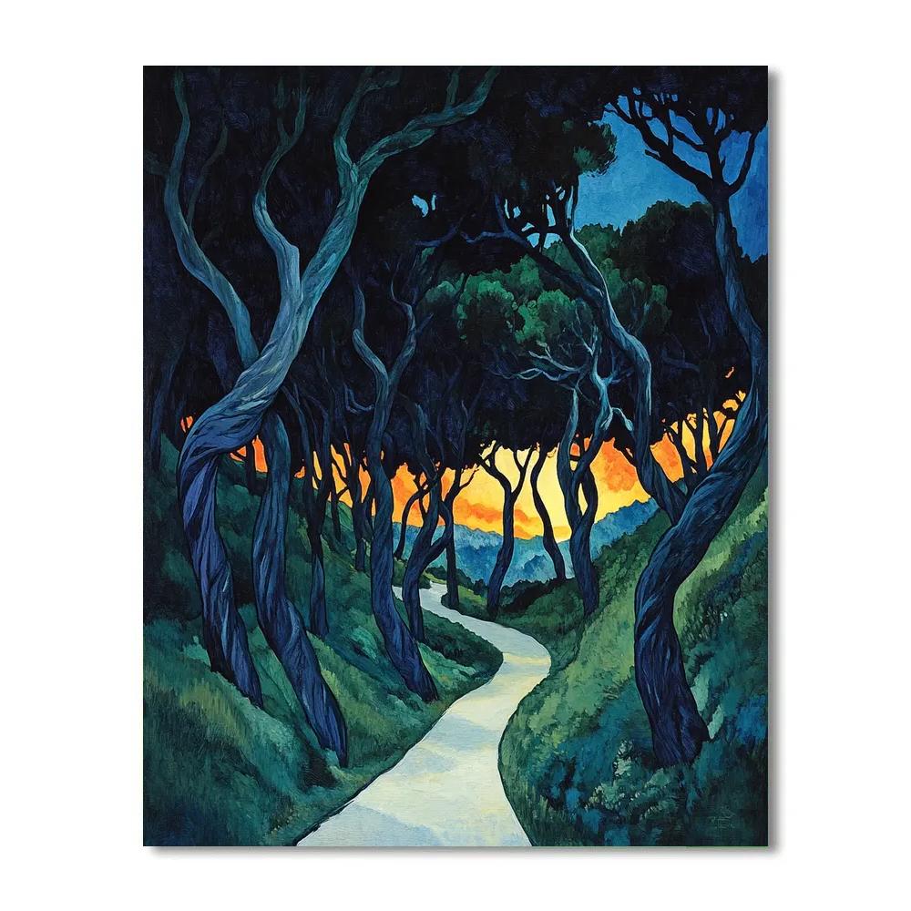 Edvard Munch Inspired Forest Of Emotions paint by numbers