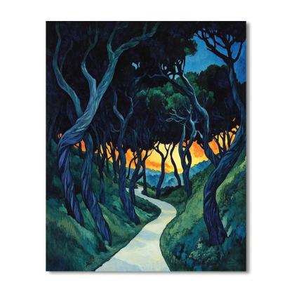 Edvard Munch Inspired Forest Of Emotions paint by numbers