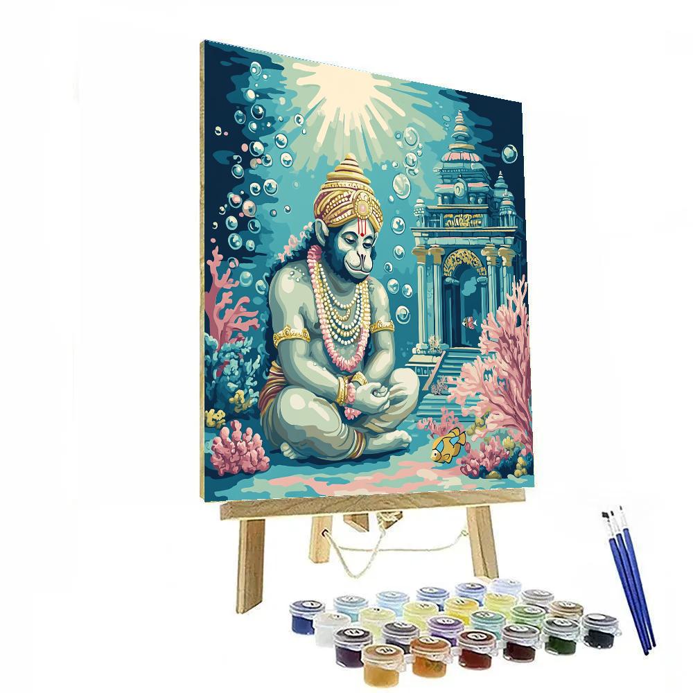 Hanuman Of The Coral Reef Temple Painting by numbers kit