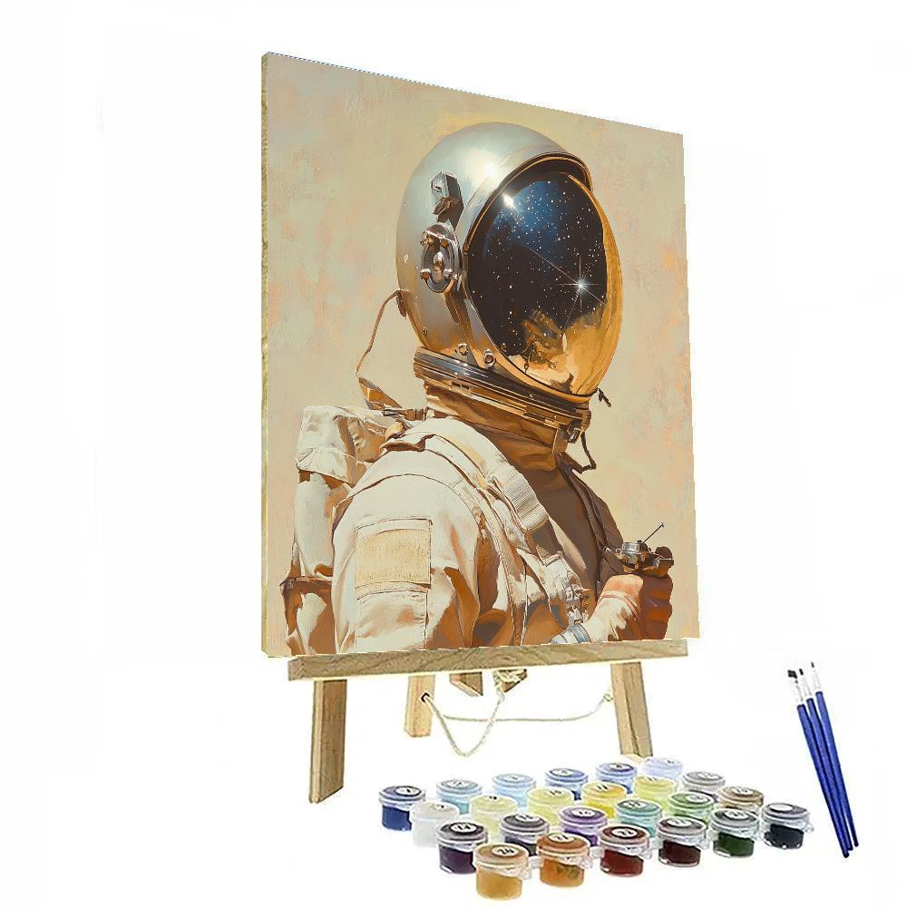 Leonardo Da Vinci Inspired Astronaut Study In Sfumato Numbered painting kits