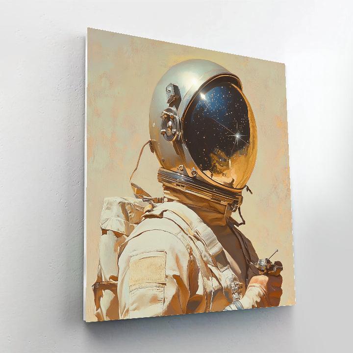 Leonardo Da Vinci Inspired Astronaut Study In Sfumato Numbered painting kits