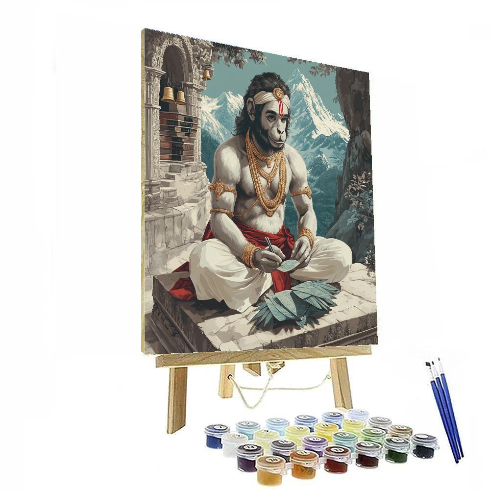 Mountain Library Scribe Hanuman painting number kit