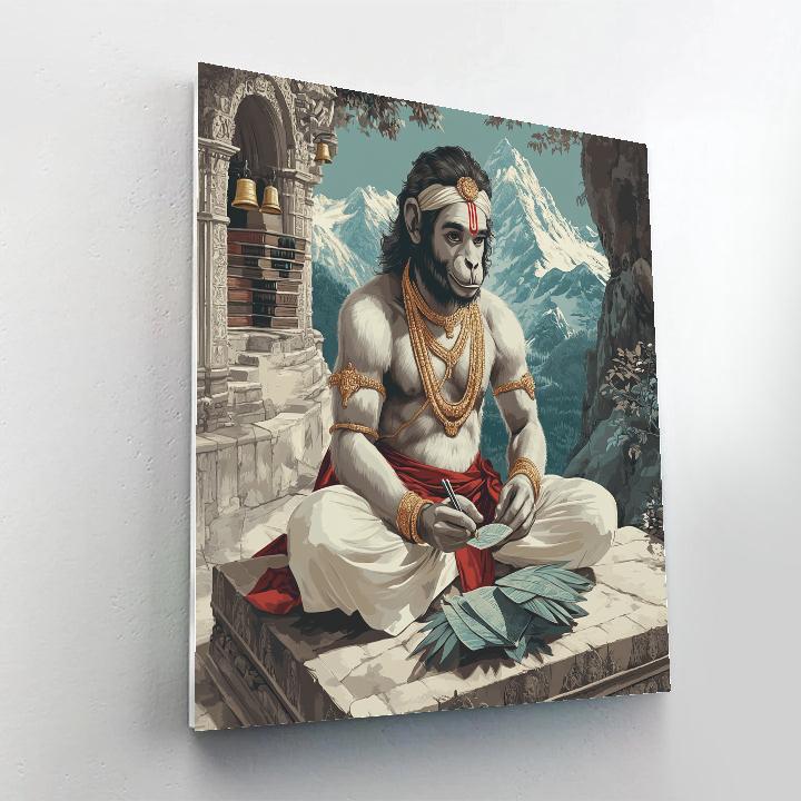 Mountain Library Scribe Hanuman painting number kit