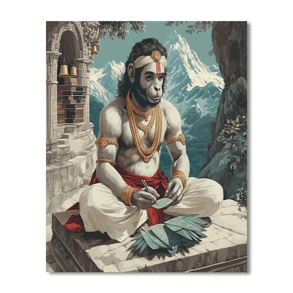 Mountain Library Scribe Hanuman painting number kit