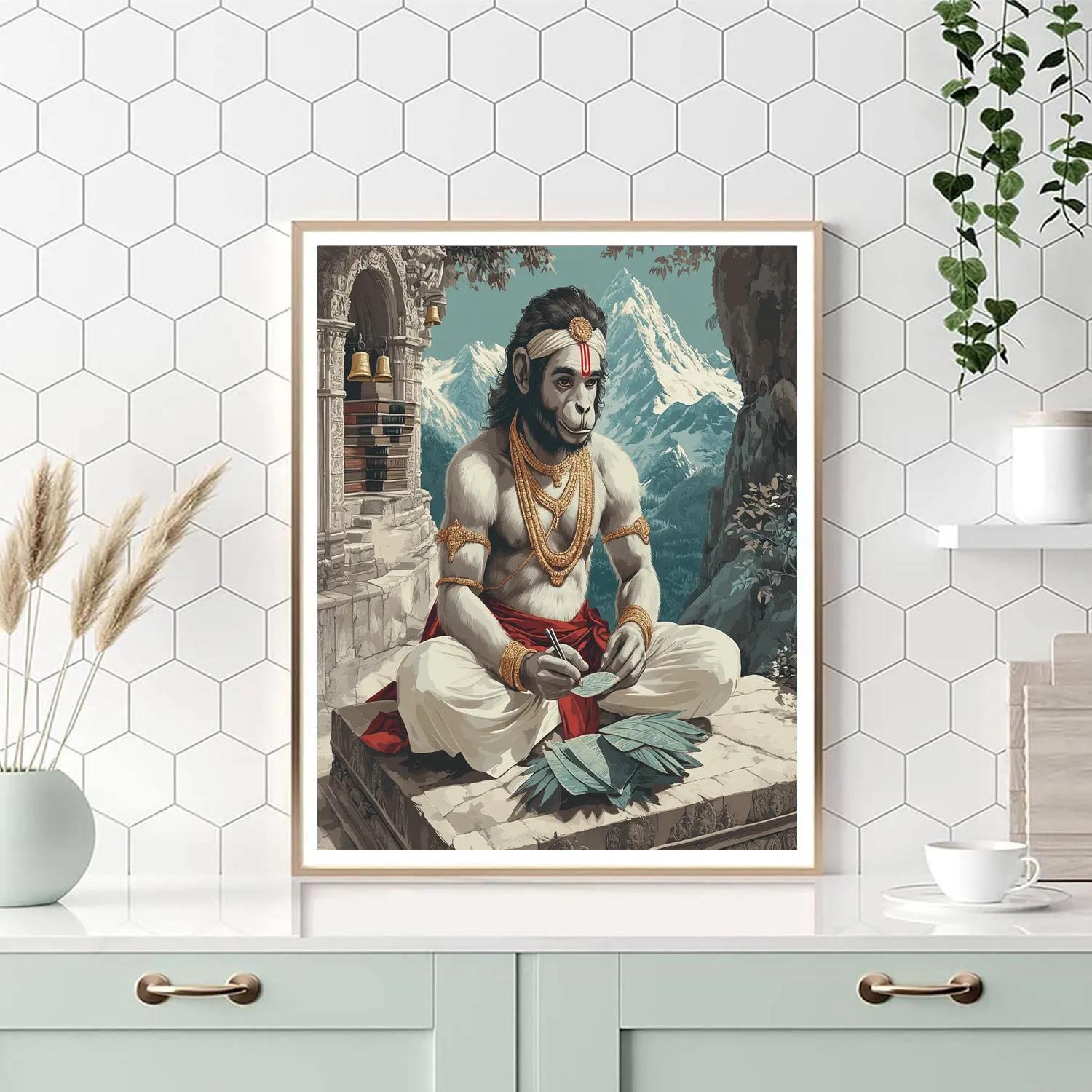 Mountain Library Scribe Hanuman painting number kit