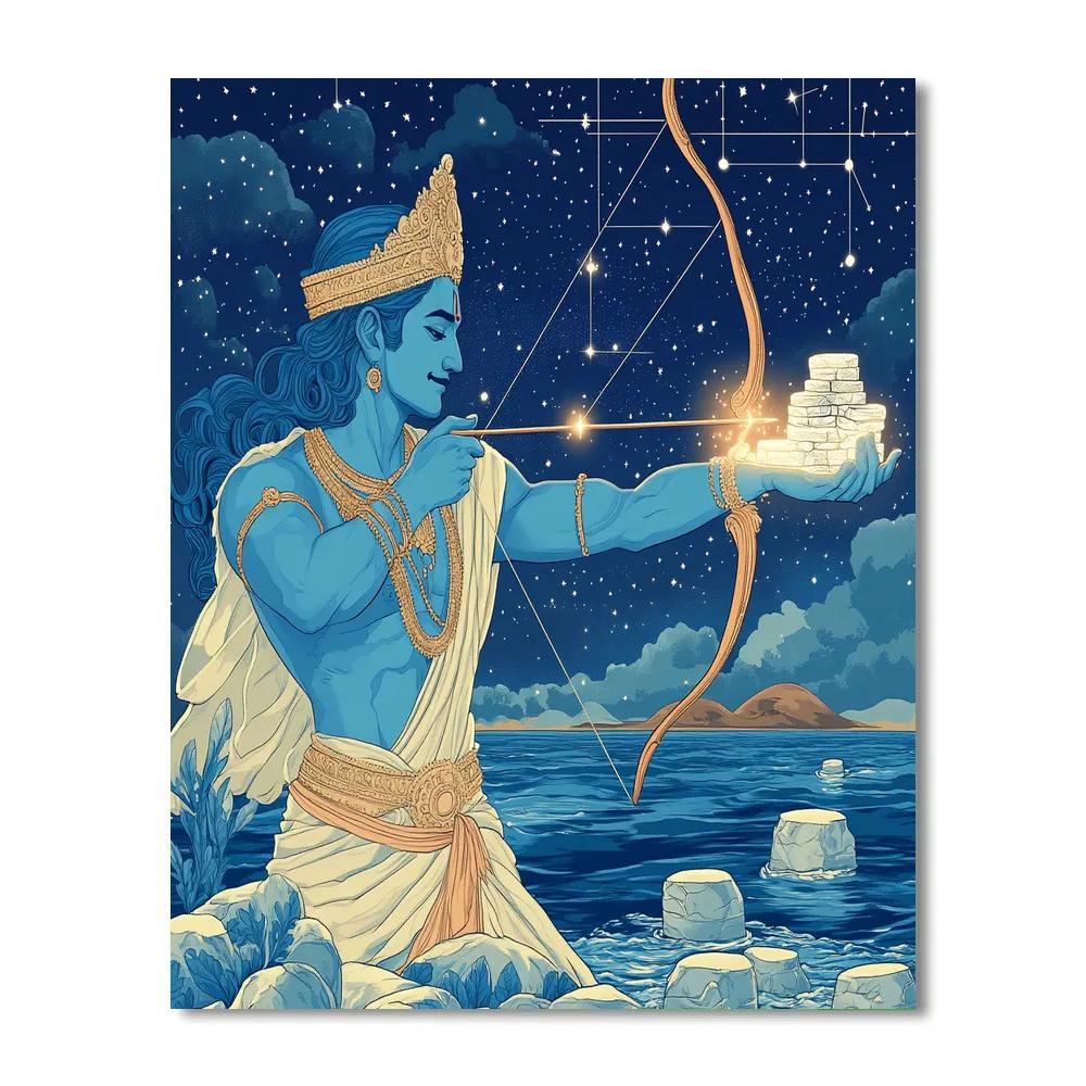 Rama Celestial Bridge Blueprint Numbered painting kits
