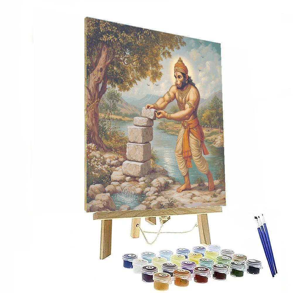 Hanuman River Bridge Builder painting number kit