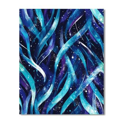 Jackson Pollock Inspired Boreal Aurora Tangle Paint by numbers art