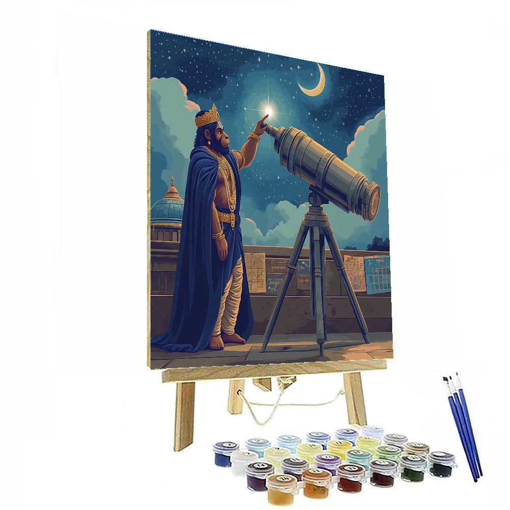 Midnight Observatory Hanuman Watch Paint by numbers art