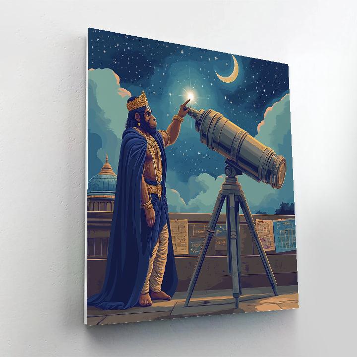 Midnight Observatory Hanuman Watch Paint by numbers art