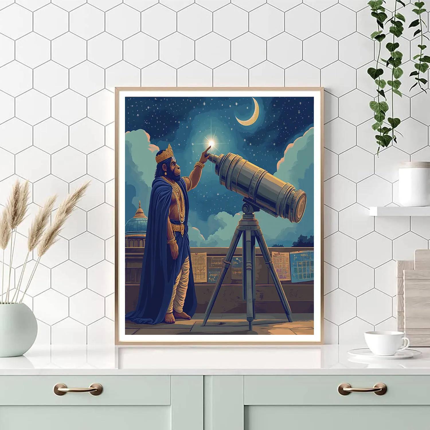 Midnight Observatory Hanuman Watch Paint by numbers art