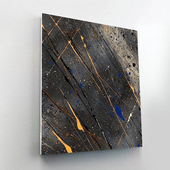 Jackson Pollock Inspired Monsoon Magnetism Lattice painting number kit