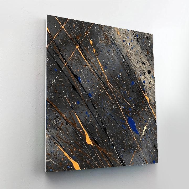 Jackson Pollock Inspired Monsoon Magnetism Lattice painting number kit