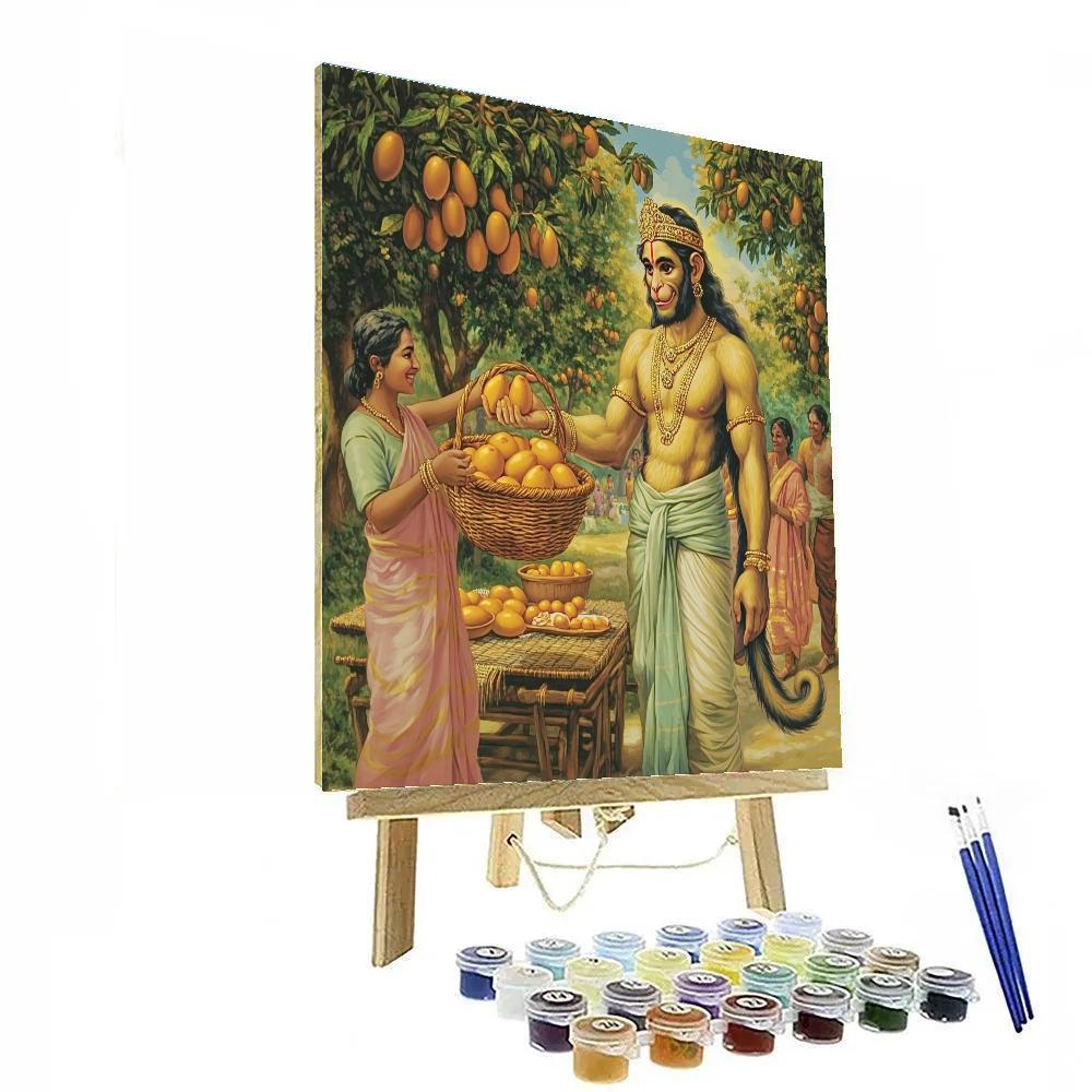 Hanuman Orchard Feast Helper paint by color