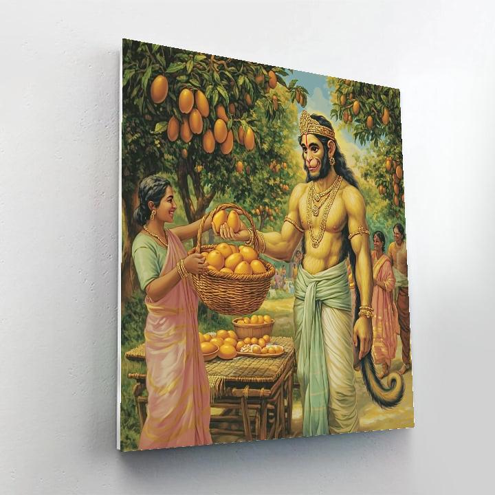Hanuman Orchard Feast Helper paint by color