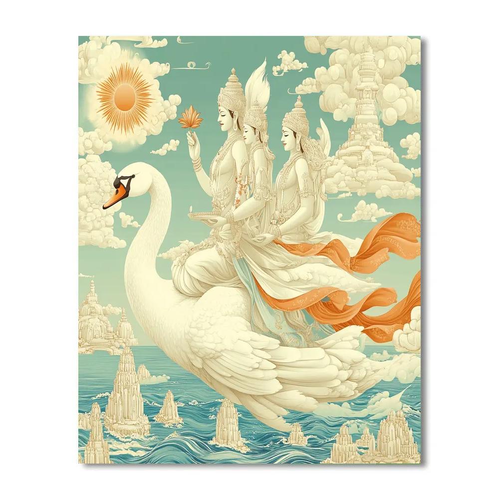 Swan Escort For Brahma Voyager Numbered painting kits