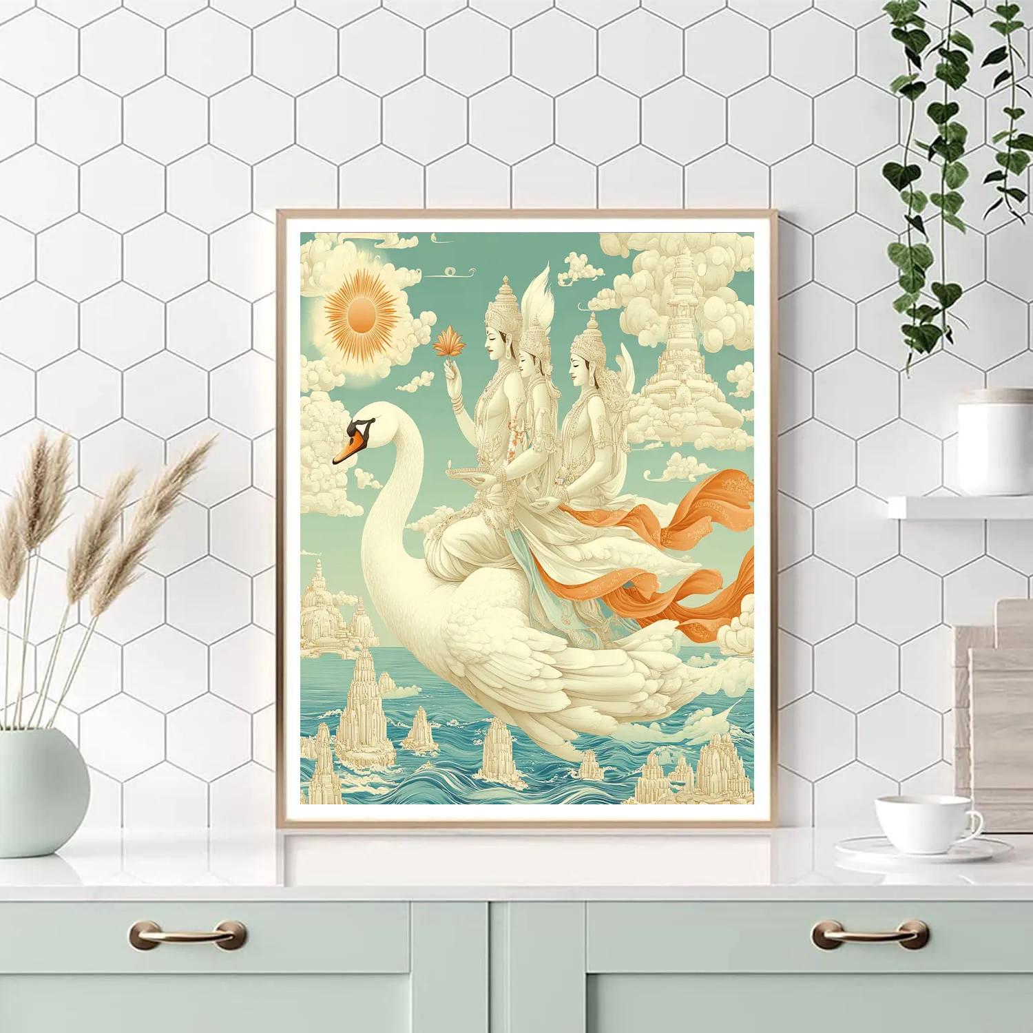 Swan Escort For Brahma Voyager Numbered painting kits