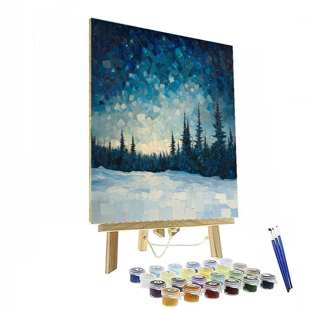 Jean-Paul Riopelle Inspired Boreal Aurora Shardfield paint by color