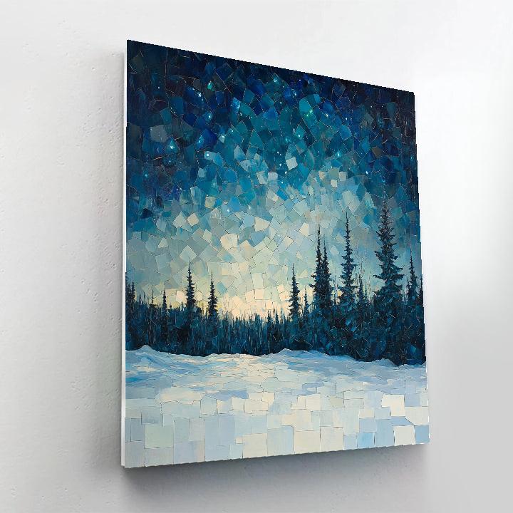 Jean-Paul Riopelle Inspired Boreal Aurora Shardfield paint by color