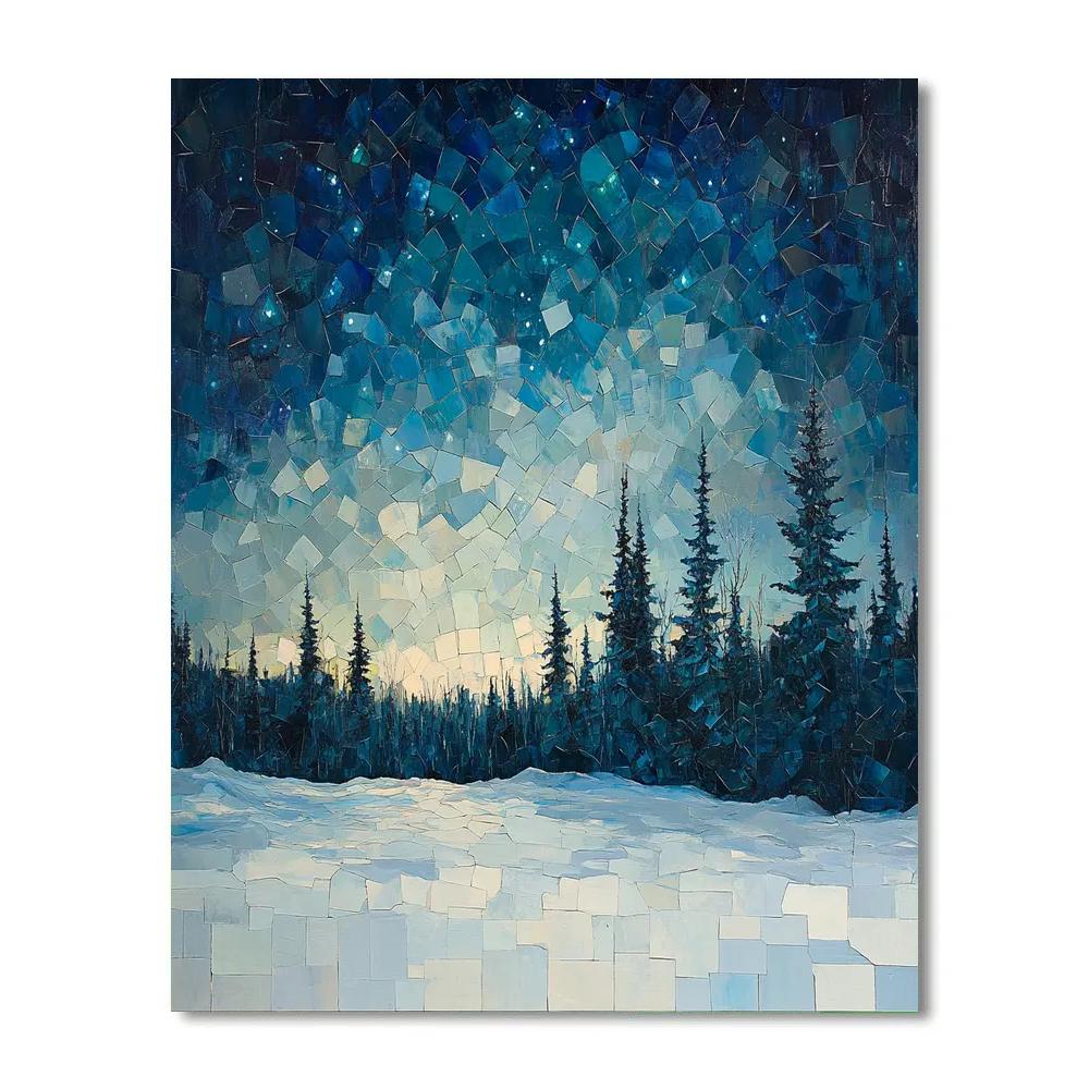 Jean-Paul Riopelle Inspired Boreal Aurora Shardfield paint by color