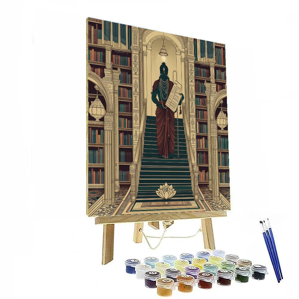 Library Staircase, Brahma At The Threshold Numbered painting kits