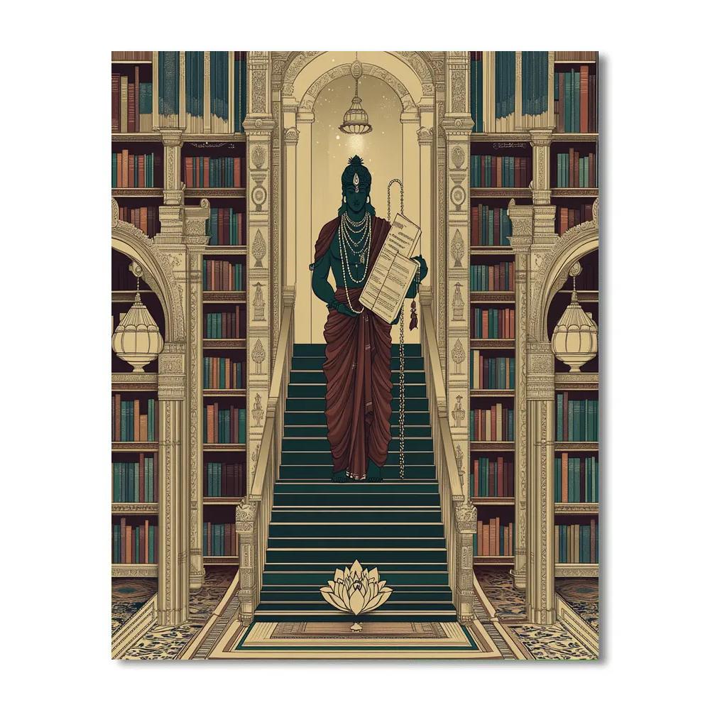Library Staircase, Brahma At The Threshold Numbered painting kits