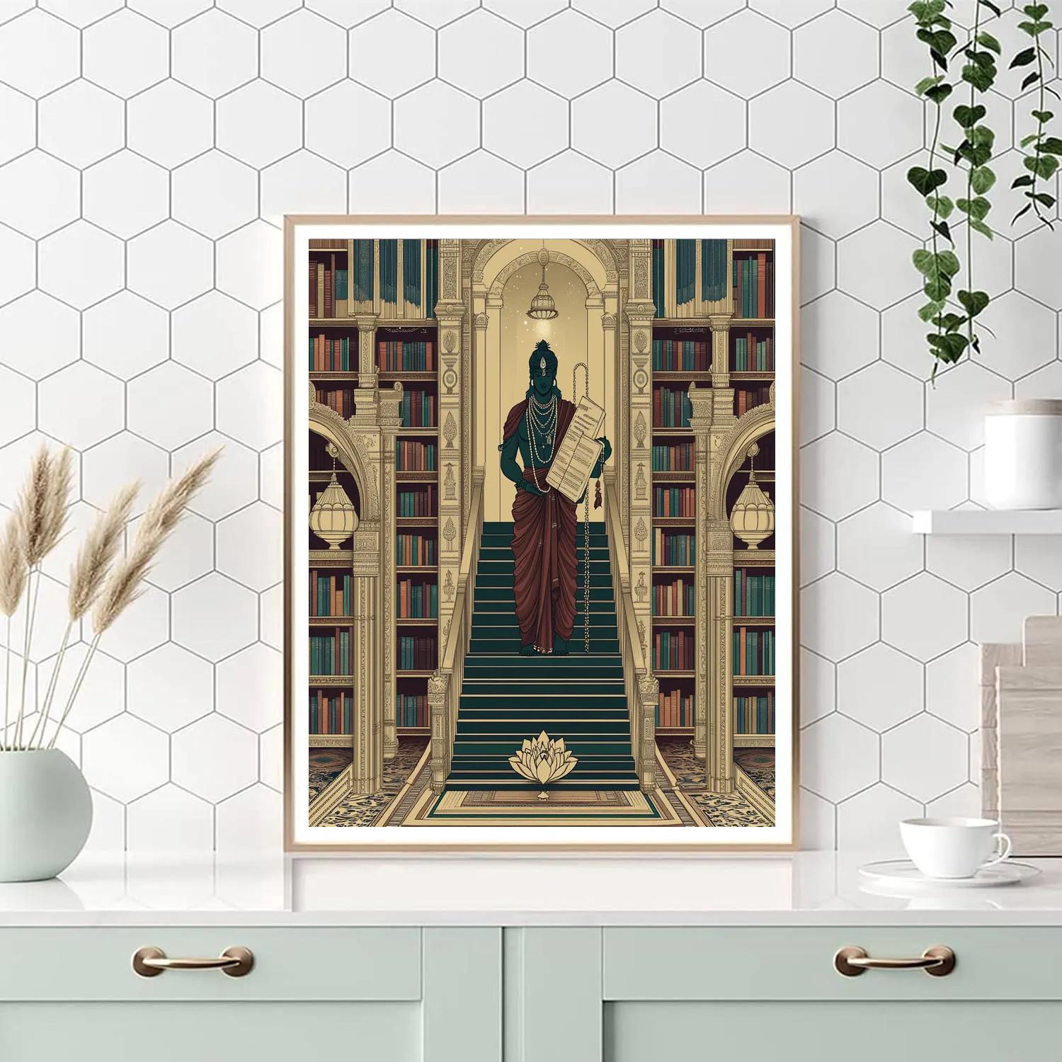 Library Staircase, Brahma At The Threshold Numbered painting kits