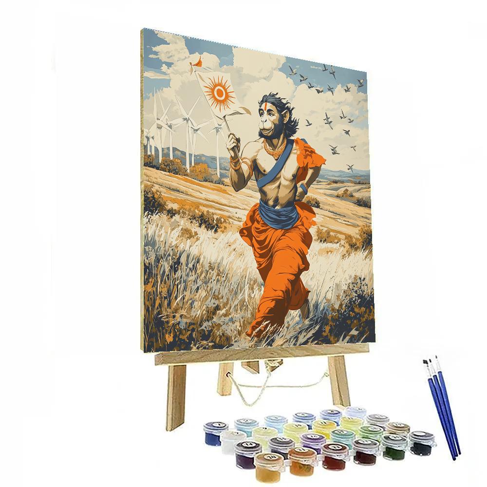 Hanuman Windmill Field Runner paint by number